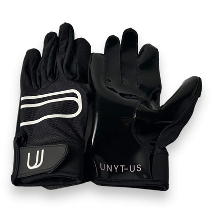 View of the UNYT-US 1.0 Football & Flag Football Gloves together laying flat.